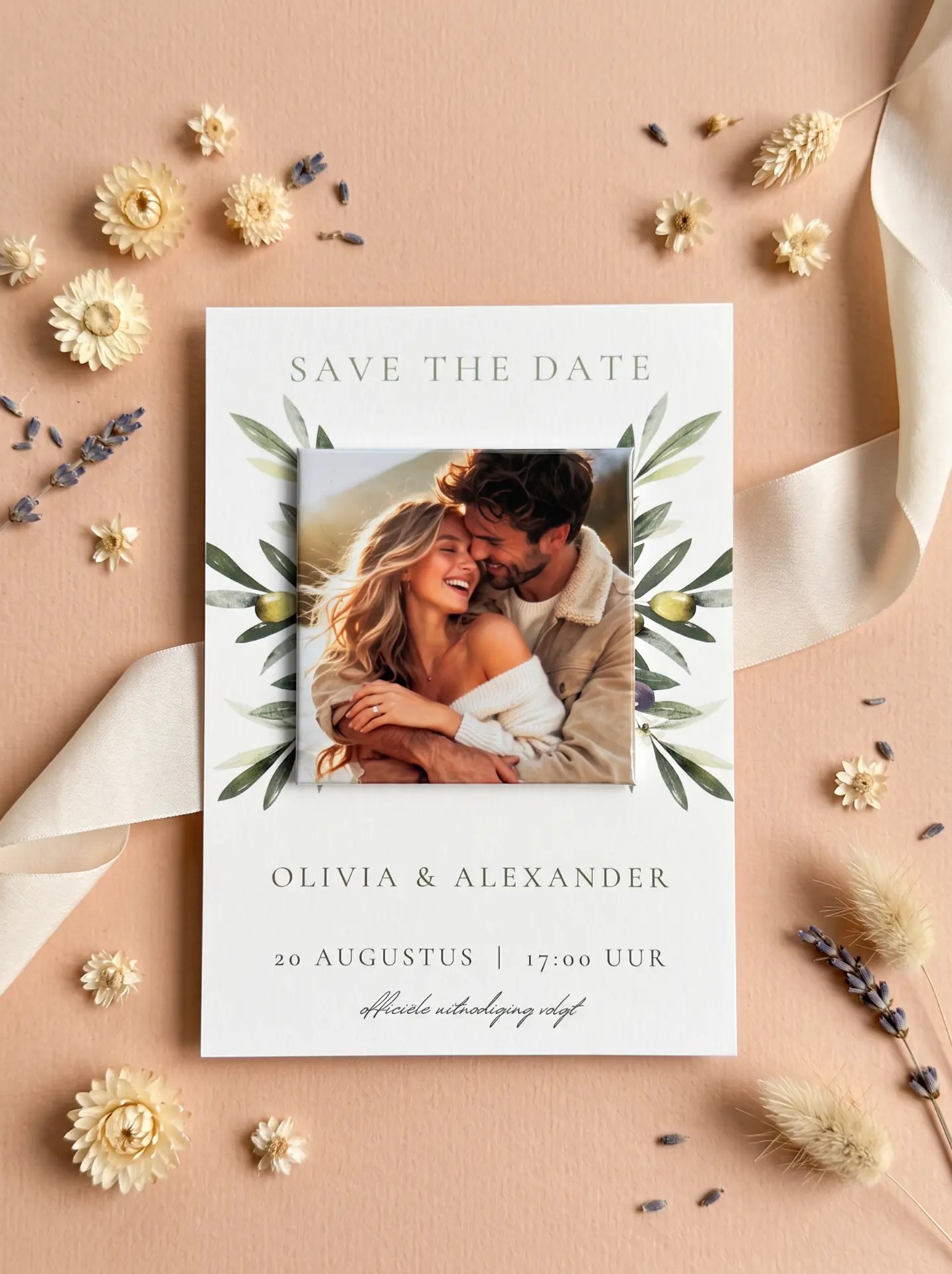 Klassieke Save the Date met kaart